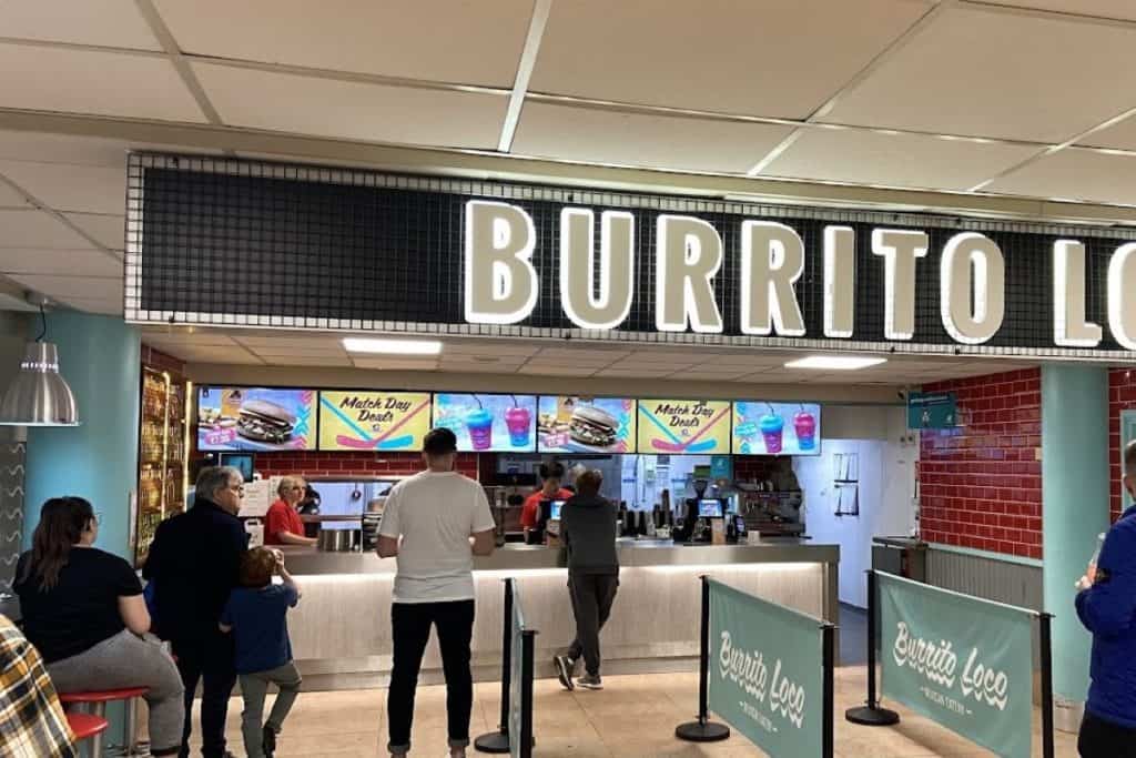 Burrito logo offers food and drink at spectrum leisure centre for visitors to guildford ice rink