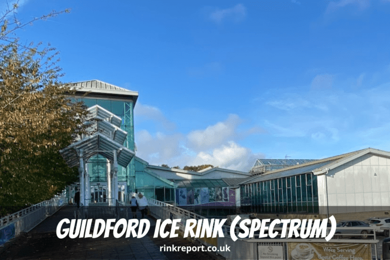The entrance to the spectrum leisure centre home to guildford ice rink and the guildford flames ice hockey team