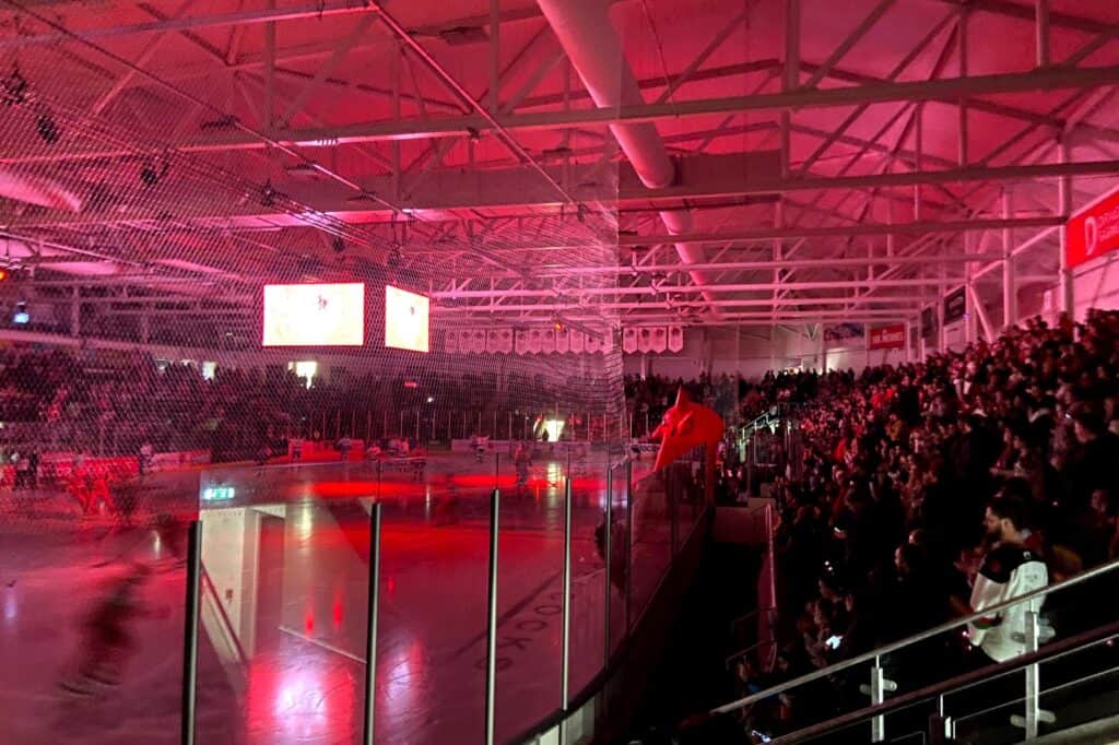 Cardiff ice rink ice arena wales recently renamed to vindico arena cardiff devils ice hockey game player introductions